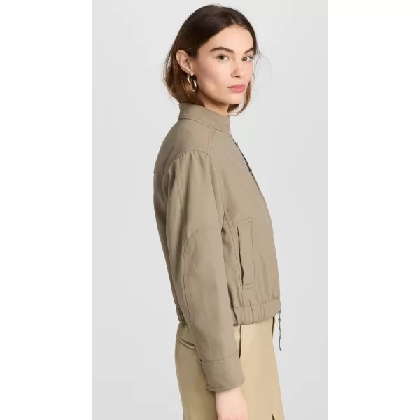 Vince Womens Cropped Bomber JacketOak Moss