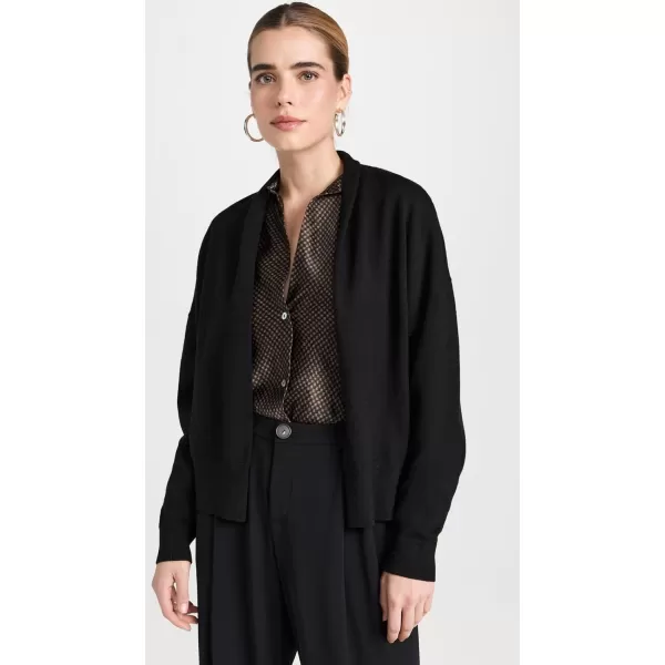 Vince Womens Drape Front CardiganBlack