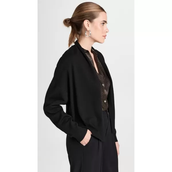 Vince Womens Drape Front CardiganBlack