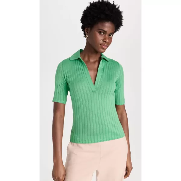 Vince Womens Elbow Sleeve PoloParakeet