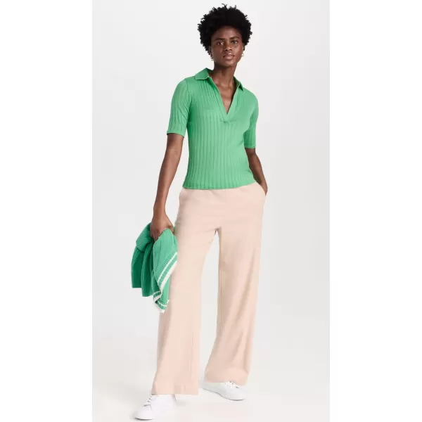 Vince Womens Elbow Sleeve PoloParakeet