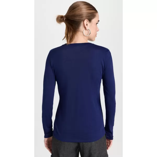 Vince Womens Essential Long Sleeve CrewCaspian