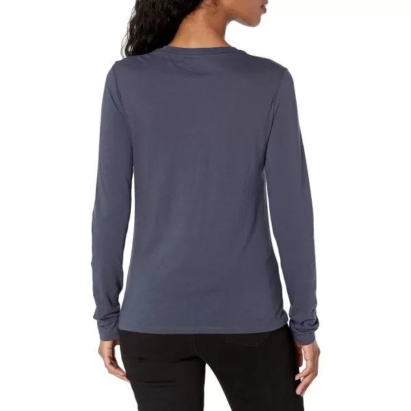 Vince Womens Essential Long Sleeve CrewDark Marina