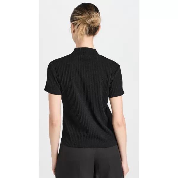 Vince Womens Mock Neck TopBlack