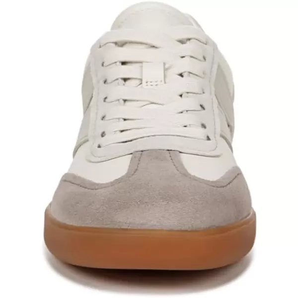 Vince Womens Oasisw Lace Up Fashion SneakerFoam WhiteHazelstone Grey Leather