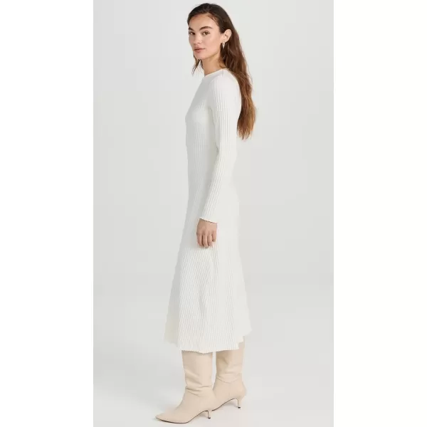 Vince Womens Rib Crew Neck DressOffwhite