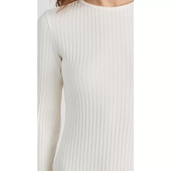 Vince Womens Rib Crew Neck DressOffwhite