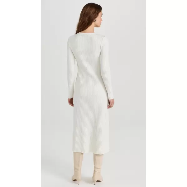 Vince Womens Rib Crew Neck DressOffwhite