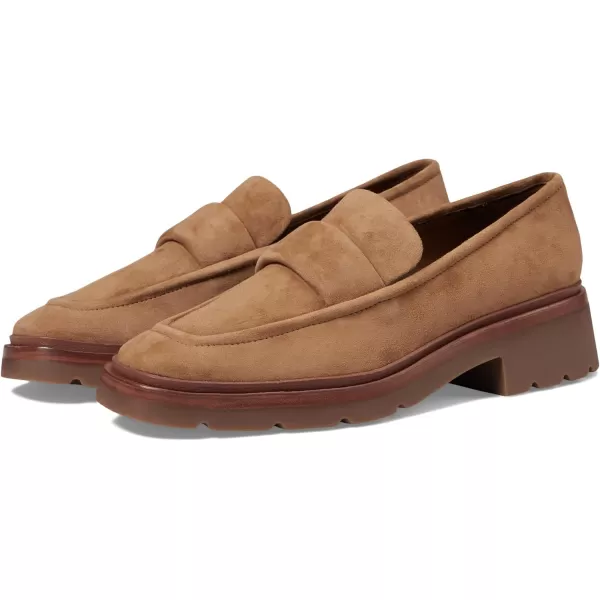 Vince Womens Robin Slip on LoaferLight Fawn Brown Suede