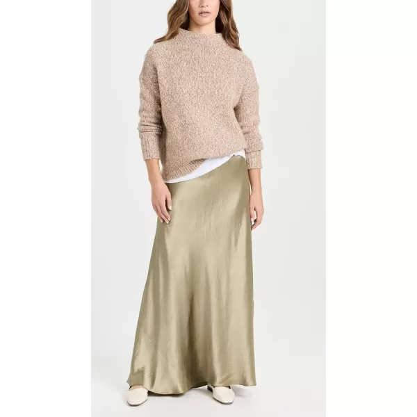 Vince Womens Satin Maxi SkirtArtichoke