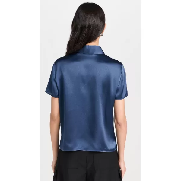 Vince Womens Short Sleeve PoloRiverbed