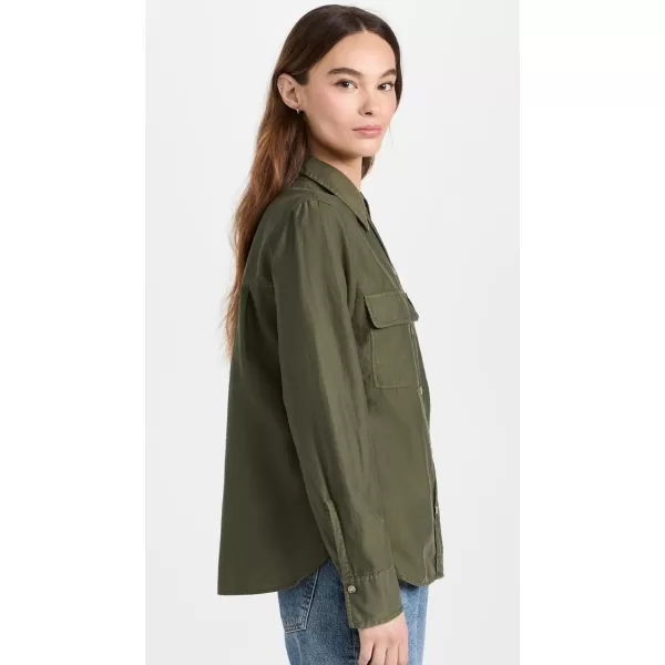 Vince Womens Utility ShirtWashed Vine