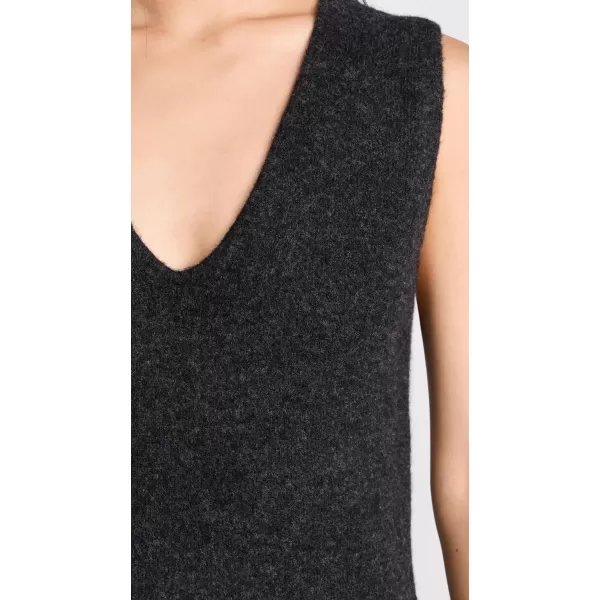 Vince Womens V Neck Tank Sweater DressH Charcoal