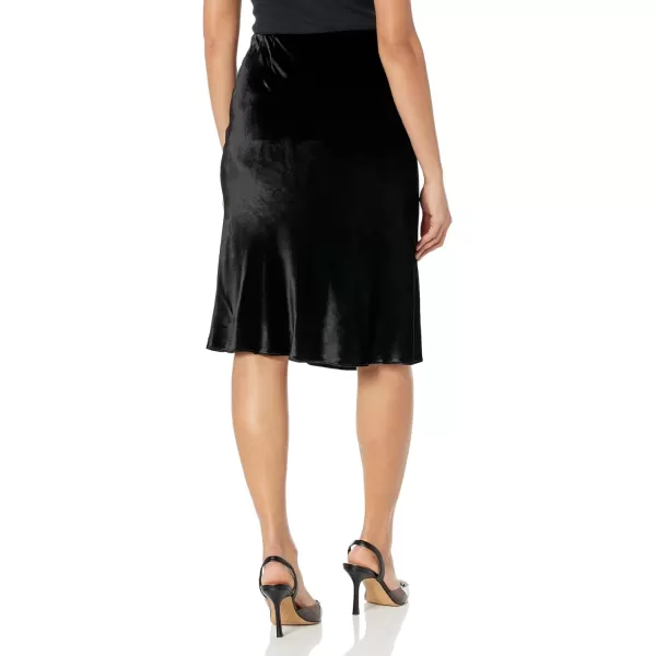 Vince Womens Velvet Short Slip SkirtBlack