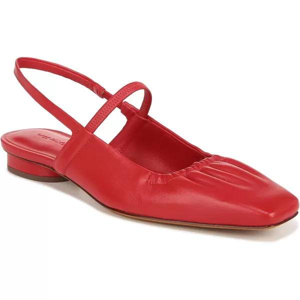 Vince Womens Venice FlatsCrimson Red Leather