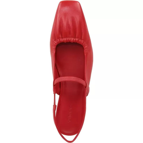 Vince Womens Venice FlatsCrimson Red Leather