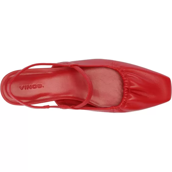 Vince Womens Venice FlatsCrimson Red Leather