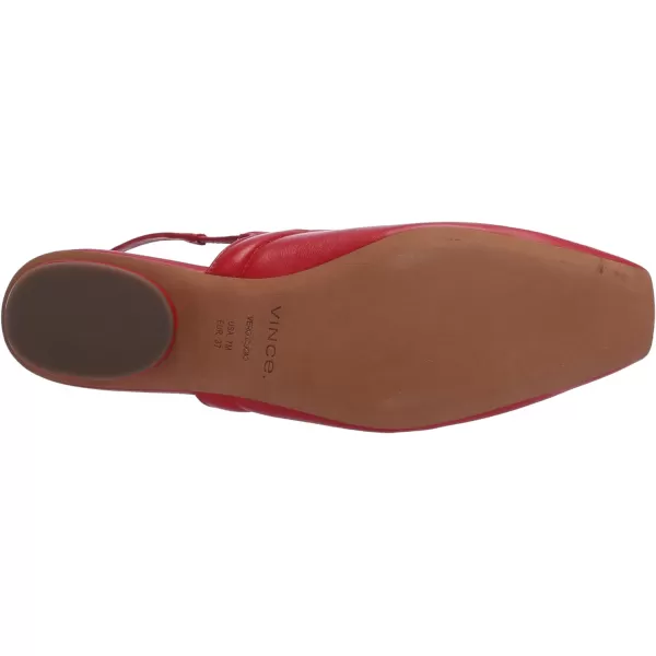 Vince Womens Venice FlatsCrimson Red Leather