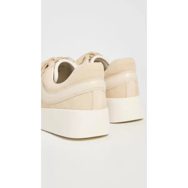 Vince Womens Warren Court Lace Up SneakerMacadamia Beige Suede