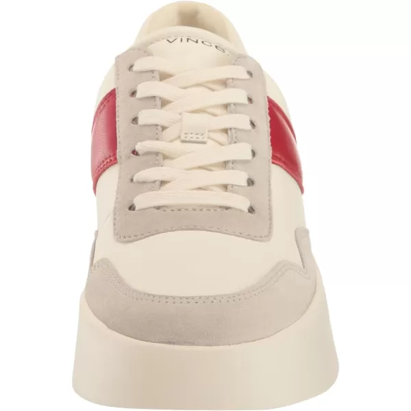 Vince Womens Warren Court Lace Up SneakerMilk Crimson Red