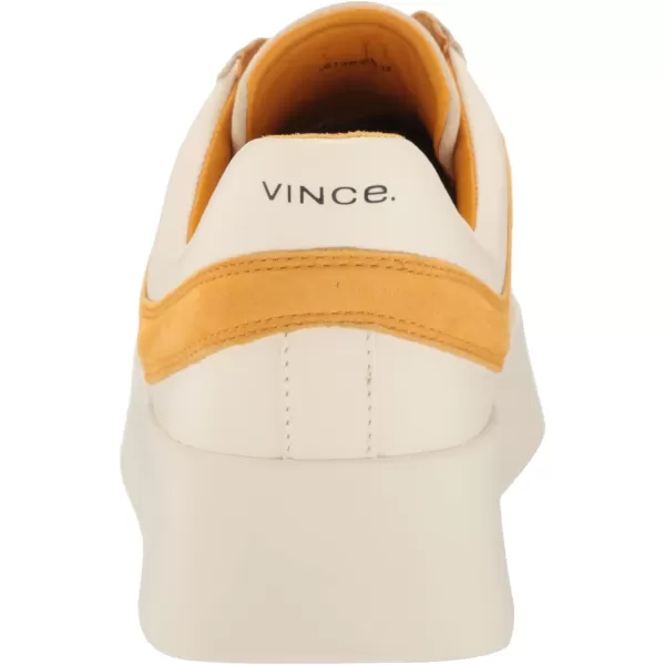 Vince Womens Warren Court Lace Up SneakerPapaya Yellow Suede