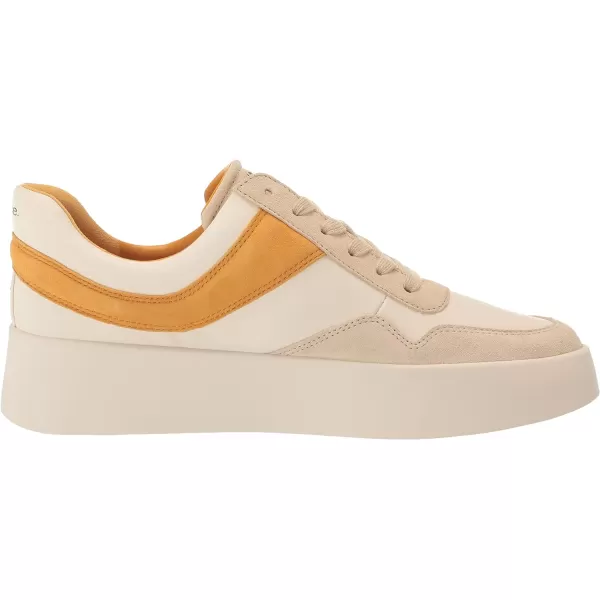 Vince Womens Warren Court Lace Up SneakerPapaya Yellow Suede