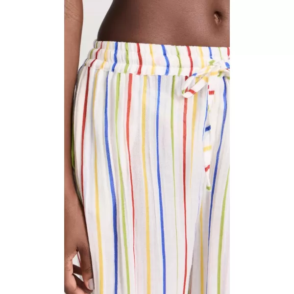 Vitamin A Womens Costa PantsRetro Stripe Cotton Crinkle