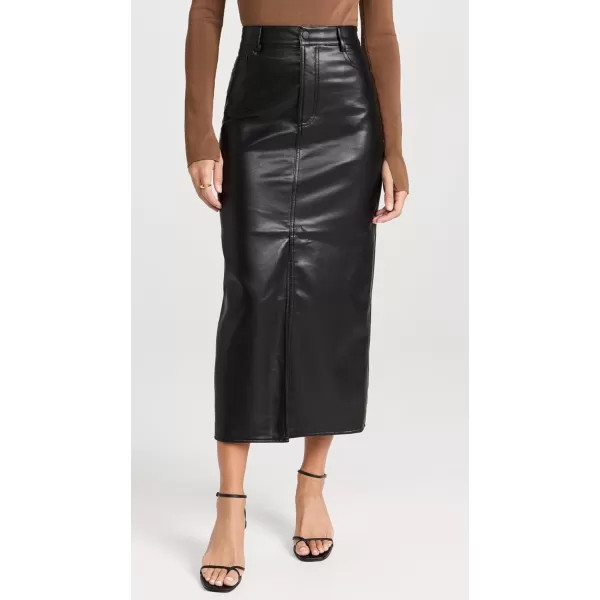 WAYF Womens 5 Pocket Midi SkirtBlack