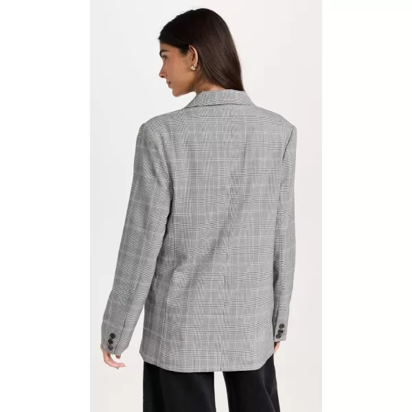 WAYF Womens Plaid BlazerGrey Plaid