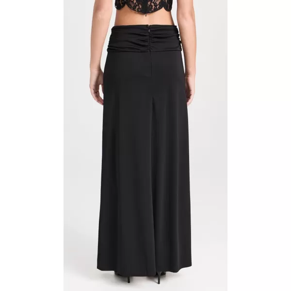 WAYF Womens Ruched Maxi SkirtBlack