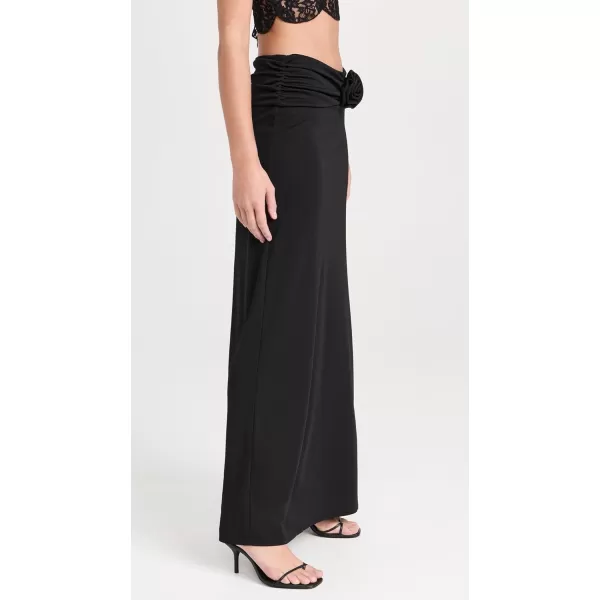 WAYF Womens Ruched Maxi SkirtBlack