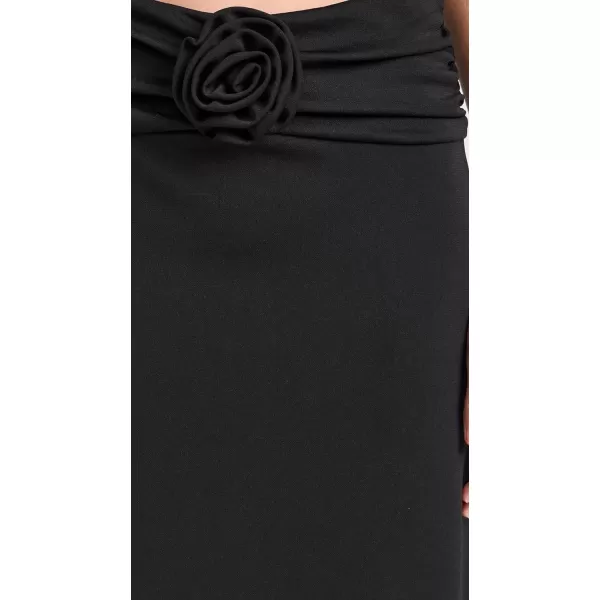 WAYF Womens Ruched Maxi SkirtBlack