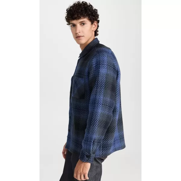 Wax London Mens Whiting OvershirtNavyBlue