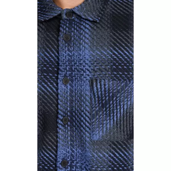 Wax London Mens Whiting OvershirtNavyBlue