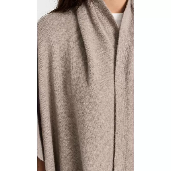 White  Warren Womens Cashmere Blend Open PonchoFawn Heather