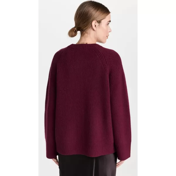 White  Warren Womens Cashmere Blend Ribbed Boyfriend CardiganMulberry