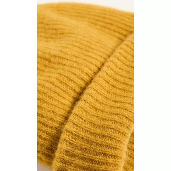 White  Warren Womens Cashmere Plush Rib BeanieAntique Gold Heather