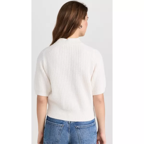 White  Warren Womens Cashmere Ribbed MockneckSoft White