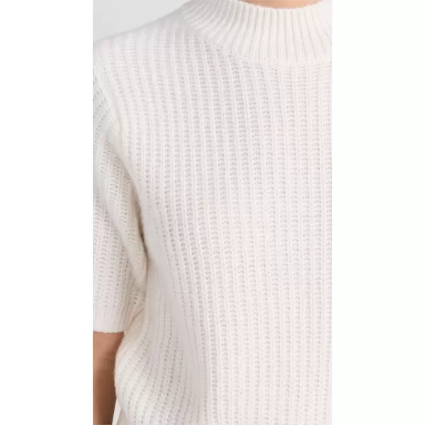 White  Warren Womens Cashmere Ribbed MockneckSoft White