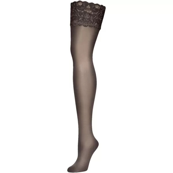 Wolford Satin Touch 20 StayUp For WomenNearly Black