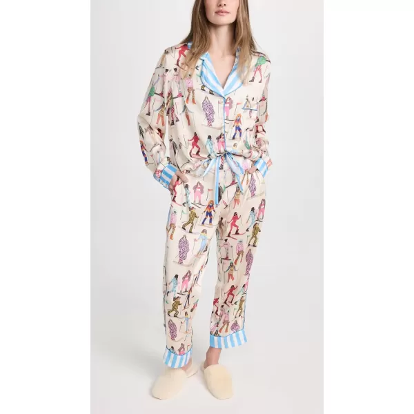 Womens Apres Ski Long PJ SetCreme