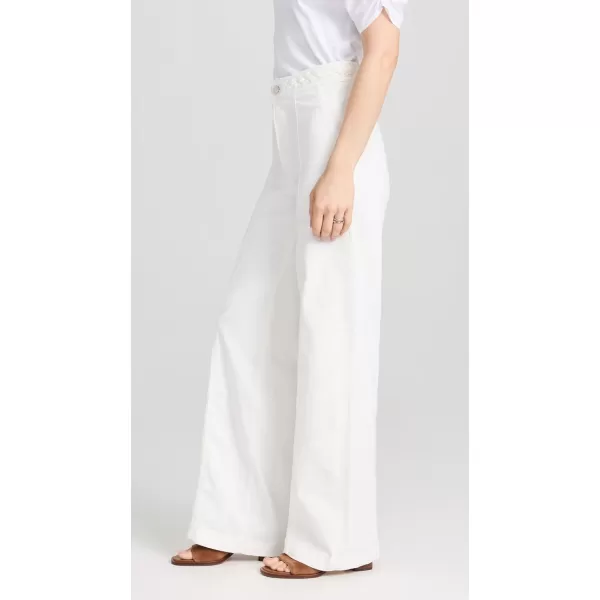 Womens Braided Waistband Wide Leg JeansAu Natural Clean