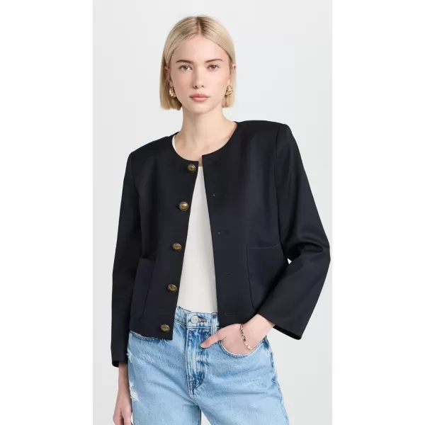 Womens Button Front JacketNavy