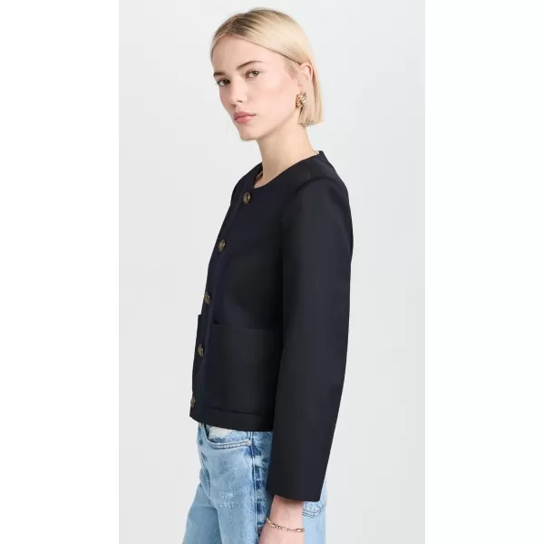 Womens Button Front JacketNavy