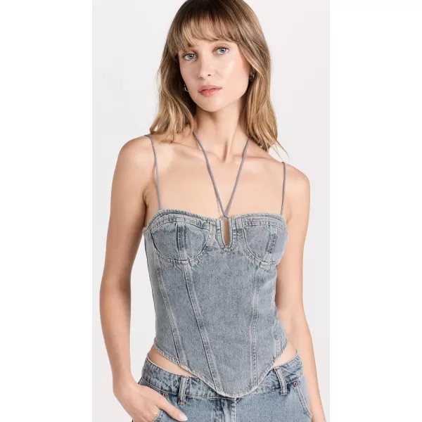 Womens Del Gato CorsetFaded Denim