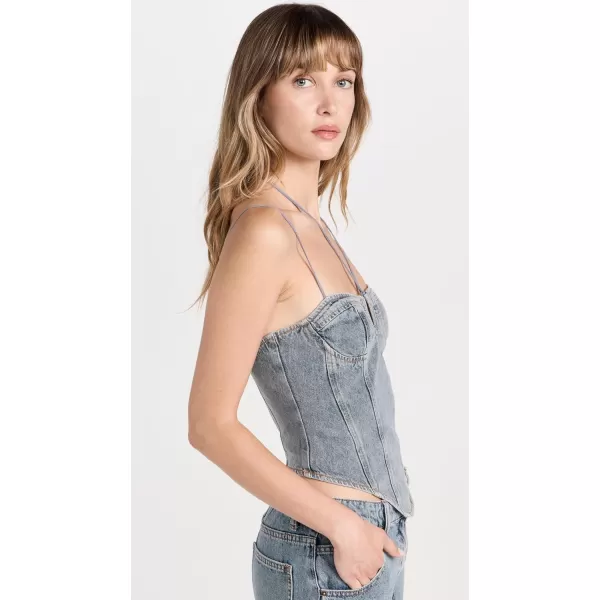 Womens Del Gato CorsetFaded Denim