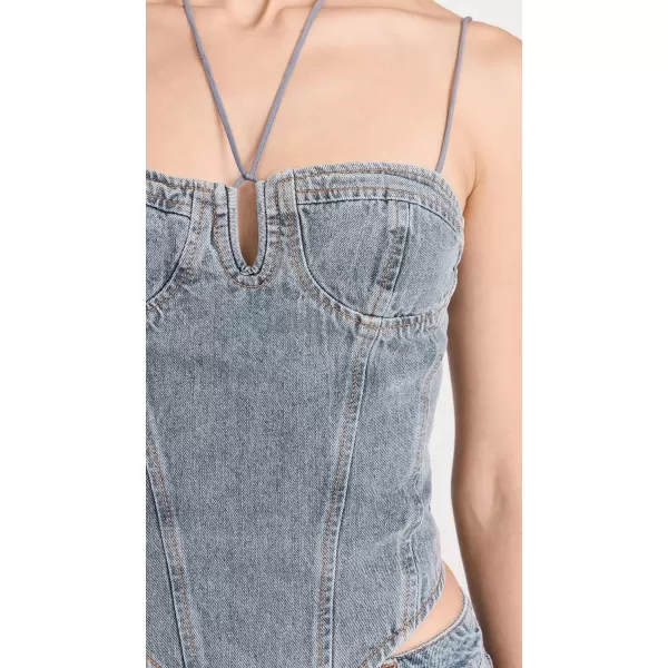 Womens Del Gato CorsetFaded Denim