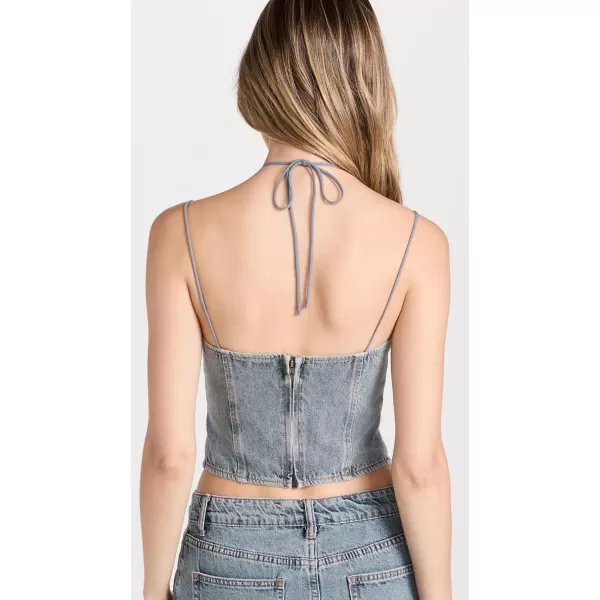 Womens Del Gato CorsetFaded Denim