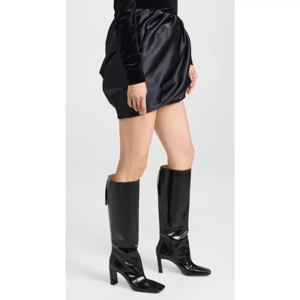 Womens Double Satin MiniskirtBlack