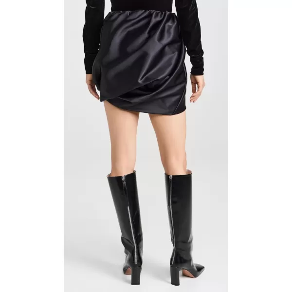 Womens Double Satin MiniskirtBlack